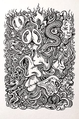 I showed AI my art and asked it to draw a picture for me in way that imitates me.'