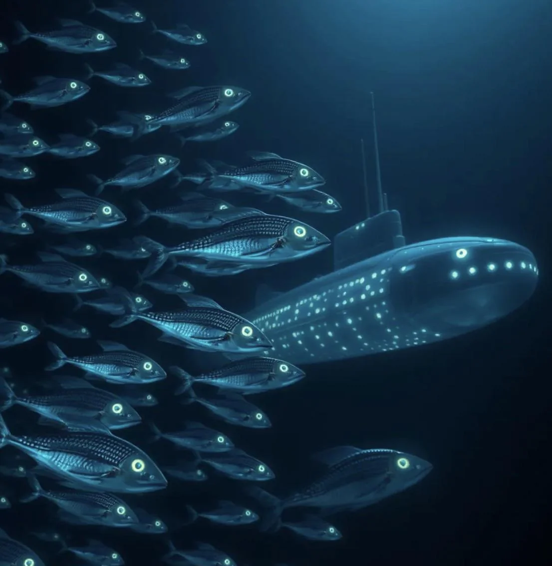 The submarine and the fishes picture 1 of 1