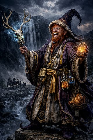 Ye daft fools! I be small, yet me work o' magic be great n fierce!'