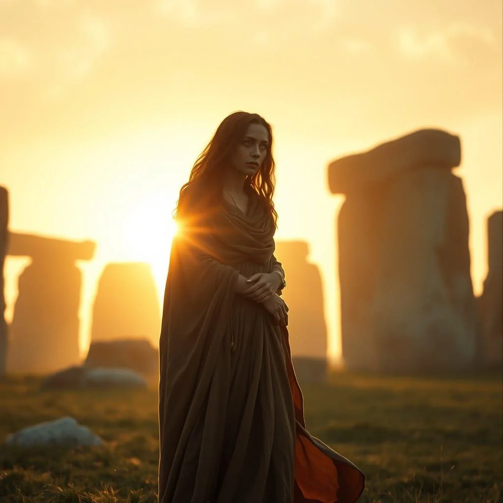 Neolithic woman at Stonehenge picture 1 of 1