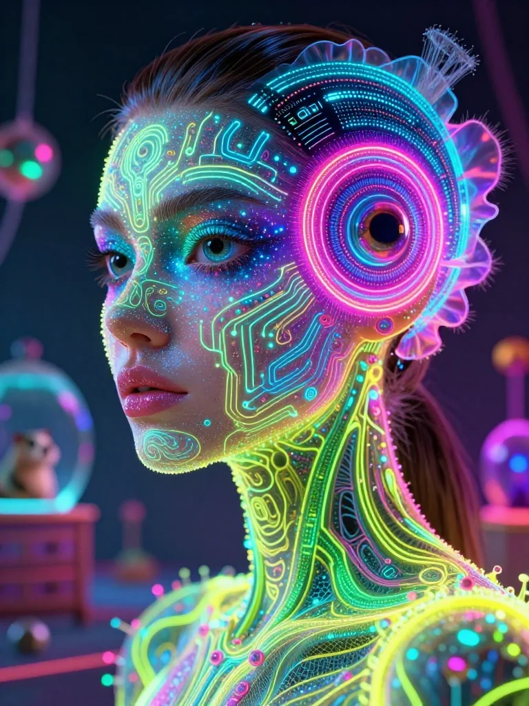 Facial circuitry, a quiet glow picture 1 of 1