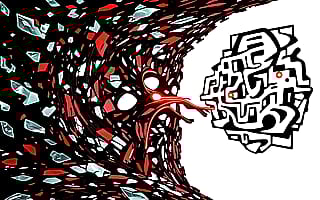 Chaos vs Order: Abstract Graphic Red and Black. Comfyui/zimage'