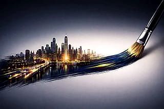 Skyline Brushstroke'