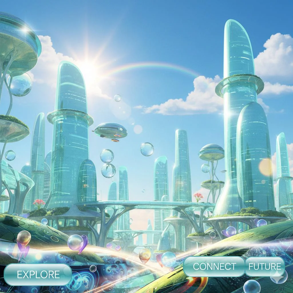 THE FUTURE WE WERE PROMISED: Late 2000s Early 2010s computer art had me think this is what the 2030s would look like. picture 1 of 1