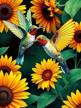 Koon's birds portrait'