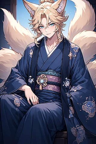 Lord Yuudai – God of the moon and kitsunes – Perchance AI'