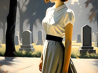 A Walk in the Cemetery, John Emmett, 2024'