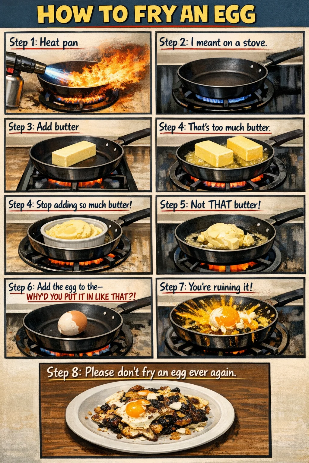 how not to fry an egg picture 1 of 1