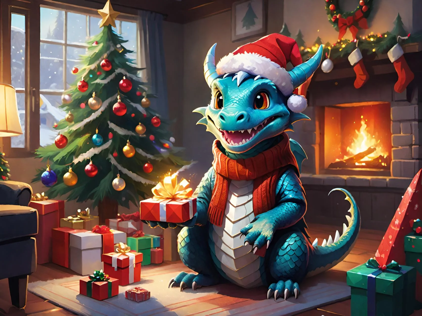 Dragon Santa! picture 1 of 3