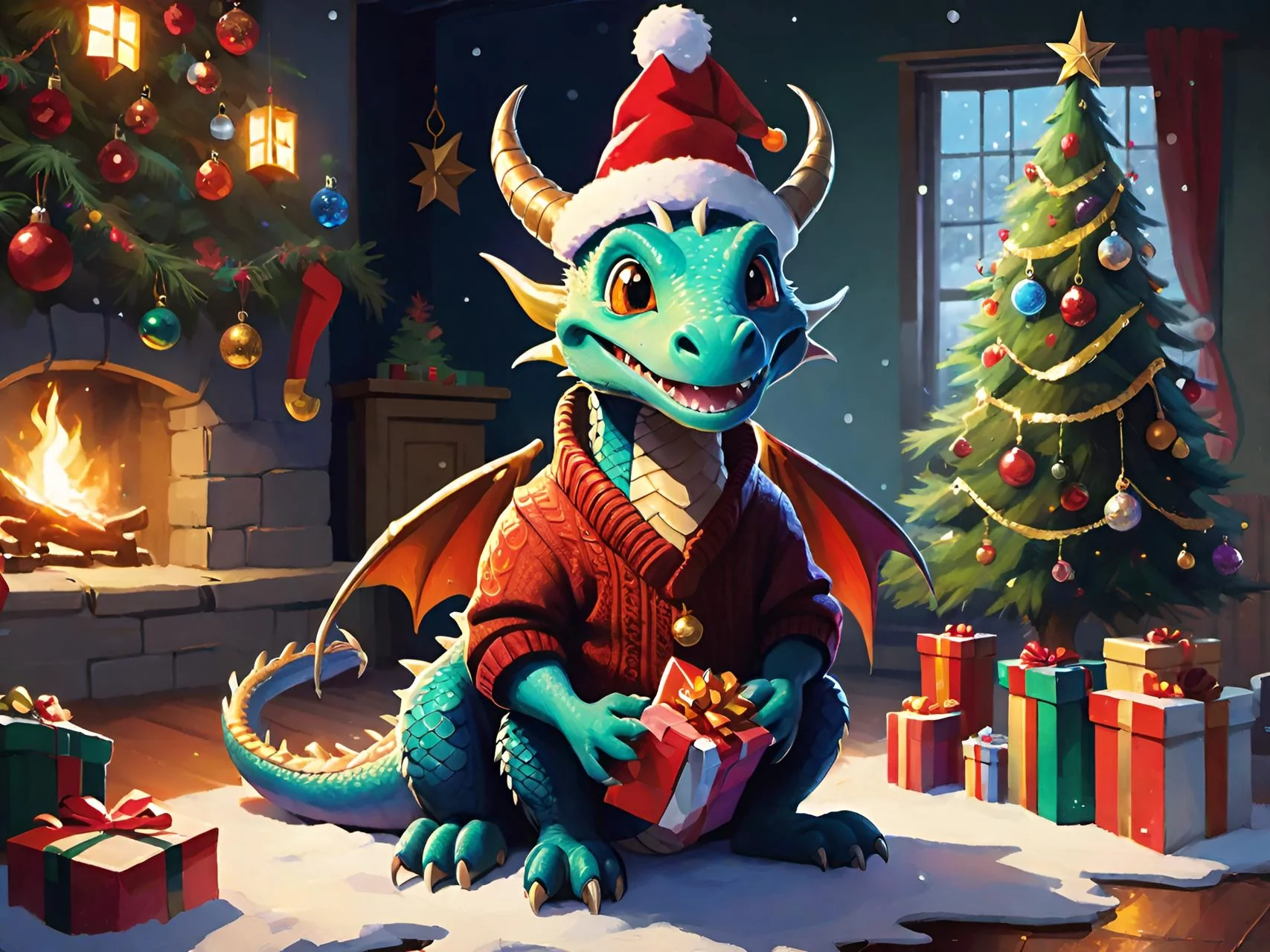 Dragon Santa! picture 2 of 3