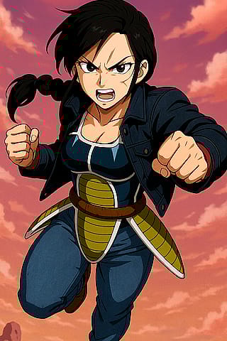 Some female saiyans I made for an (abandoned) fanfic'