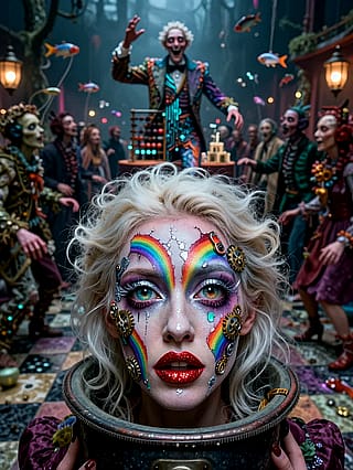 Black velvet, golden gaze, backstage dream'