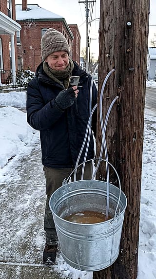 From tree to pole to breakfast table 🥞'