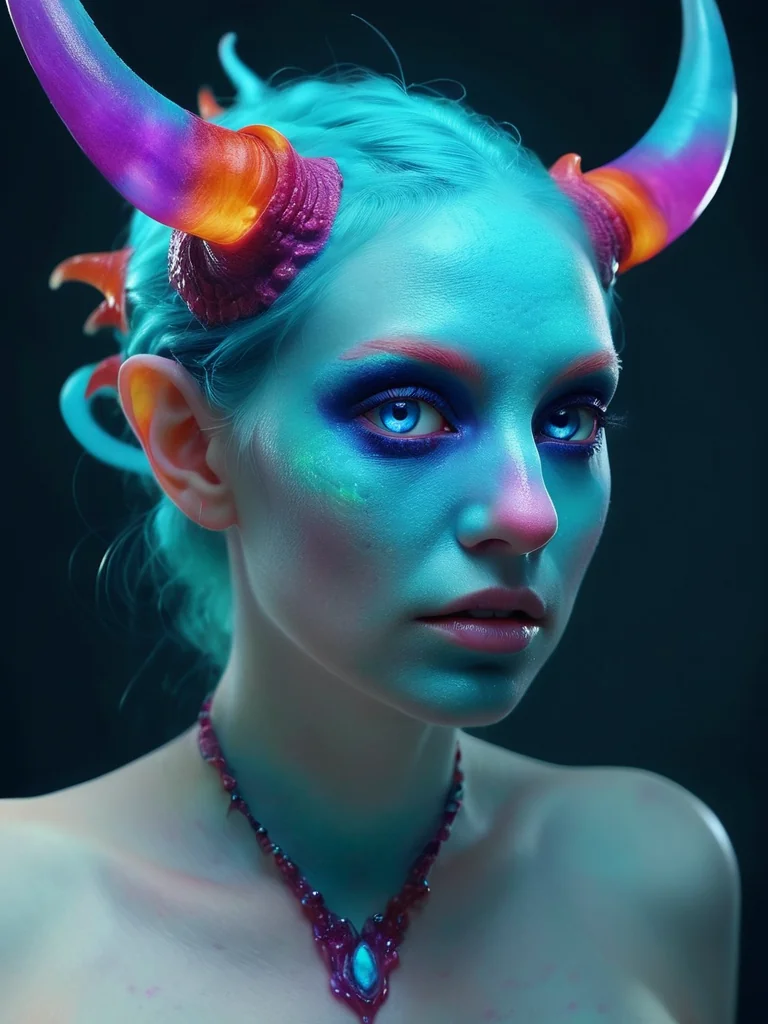 Antlered muse of blue and gold picture 1 of 1