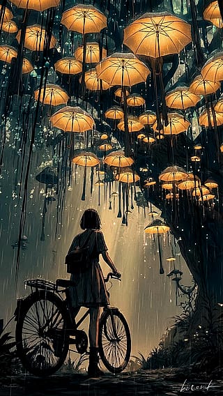 Umbrellas That Forgot Gravity / Phone Wallpaper Archives'