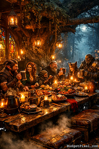 Feast in the fairy tale forest'