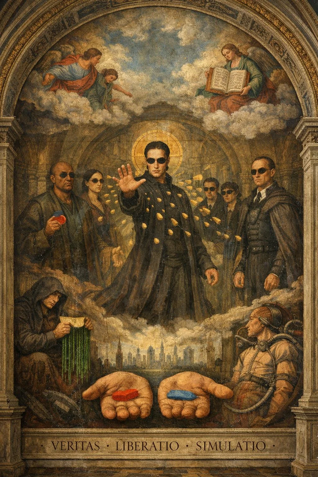 The Matrix painted as a Renaissance church fresco picture 1 of 1