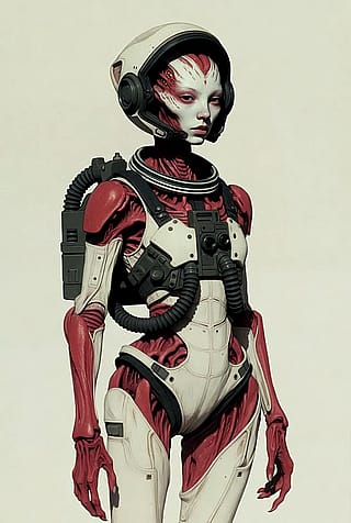 Alien moderator in Kampfer anime : Red Race'