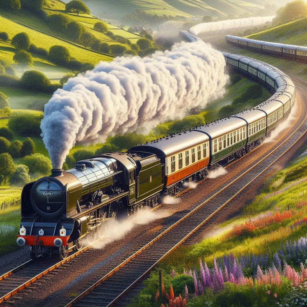 Steam Locomotives pulling passenger trains picture 3 of 4