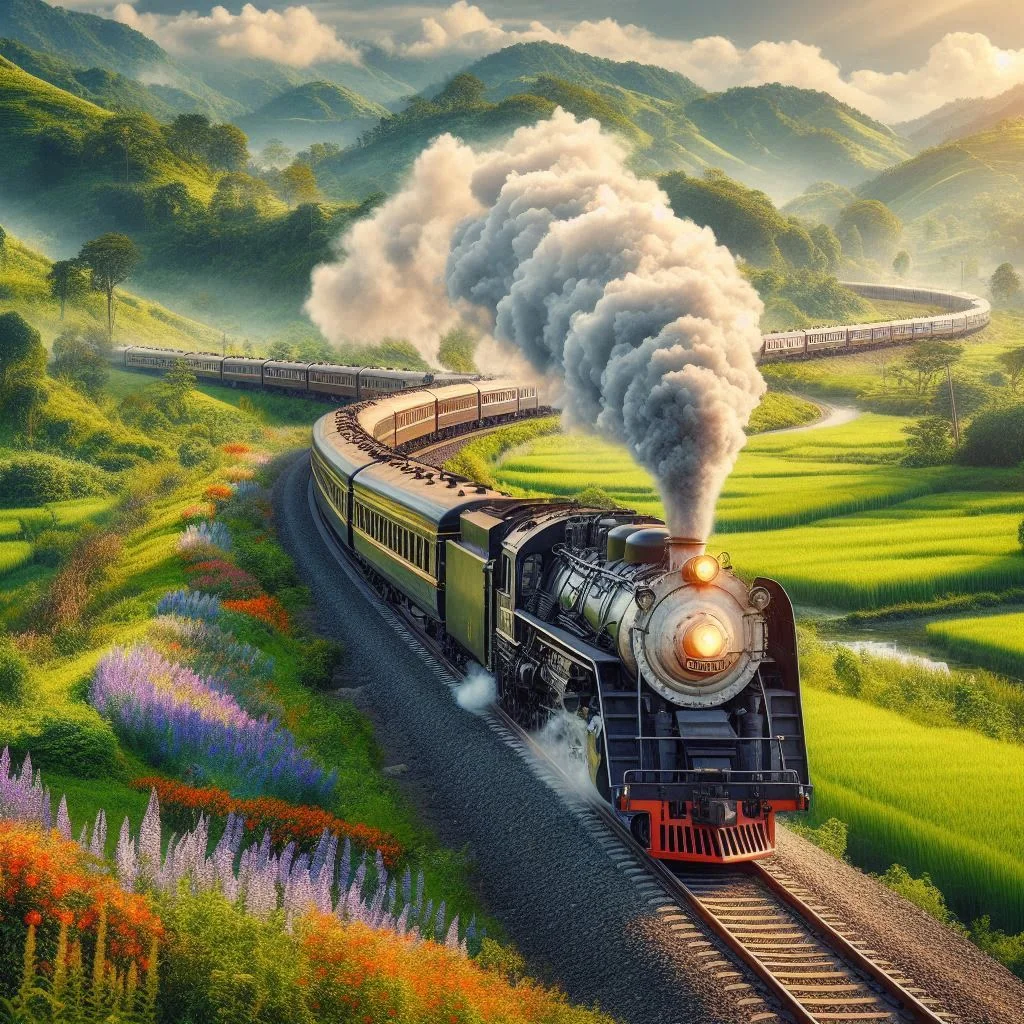 Steam Locomotives pulling passenger trains picture 4 of 4