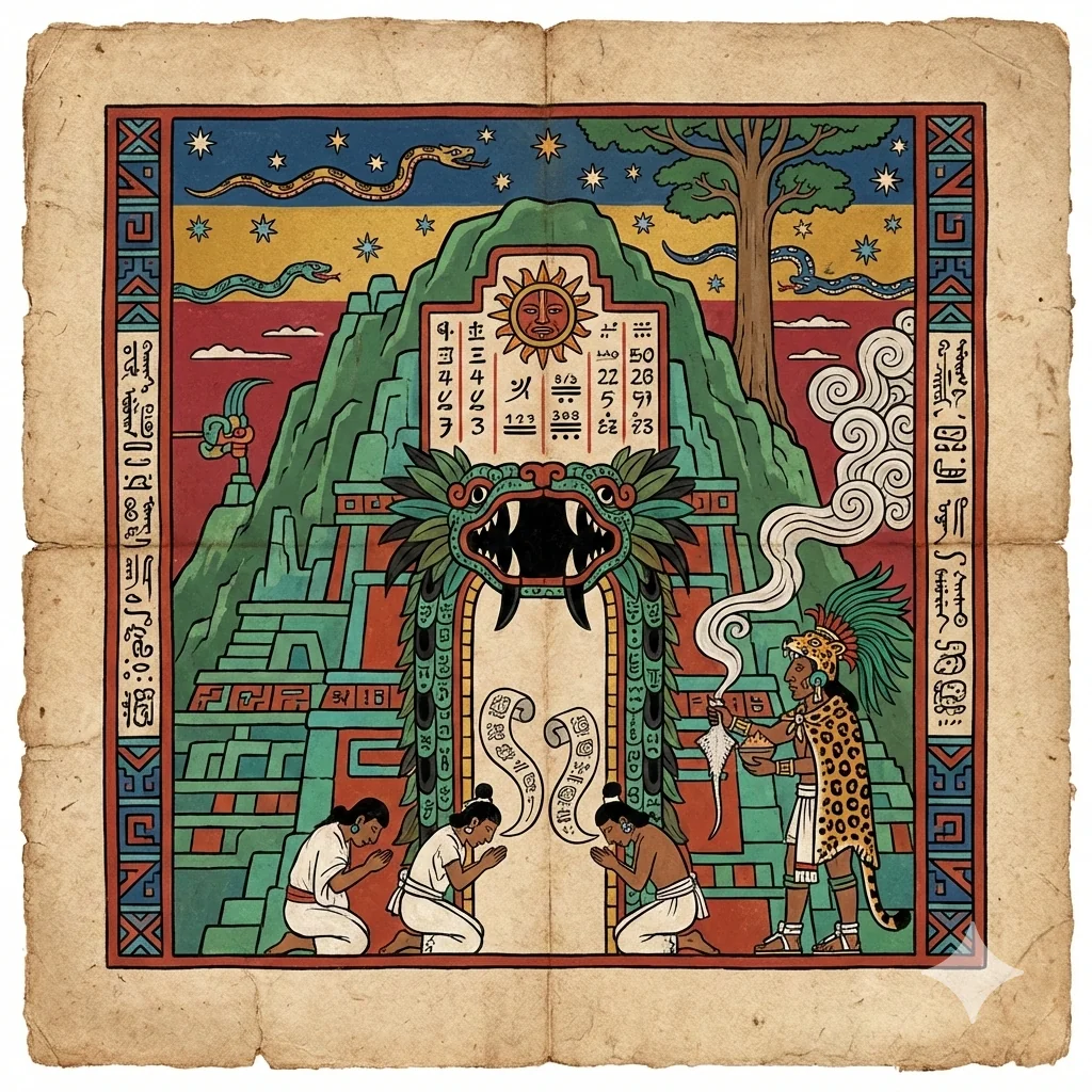 Maya manuscript of Purgatory based on Dante's Purgatory picture 3 of 10