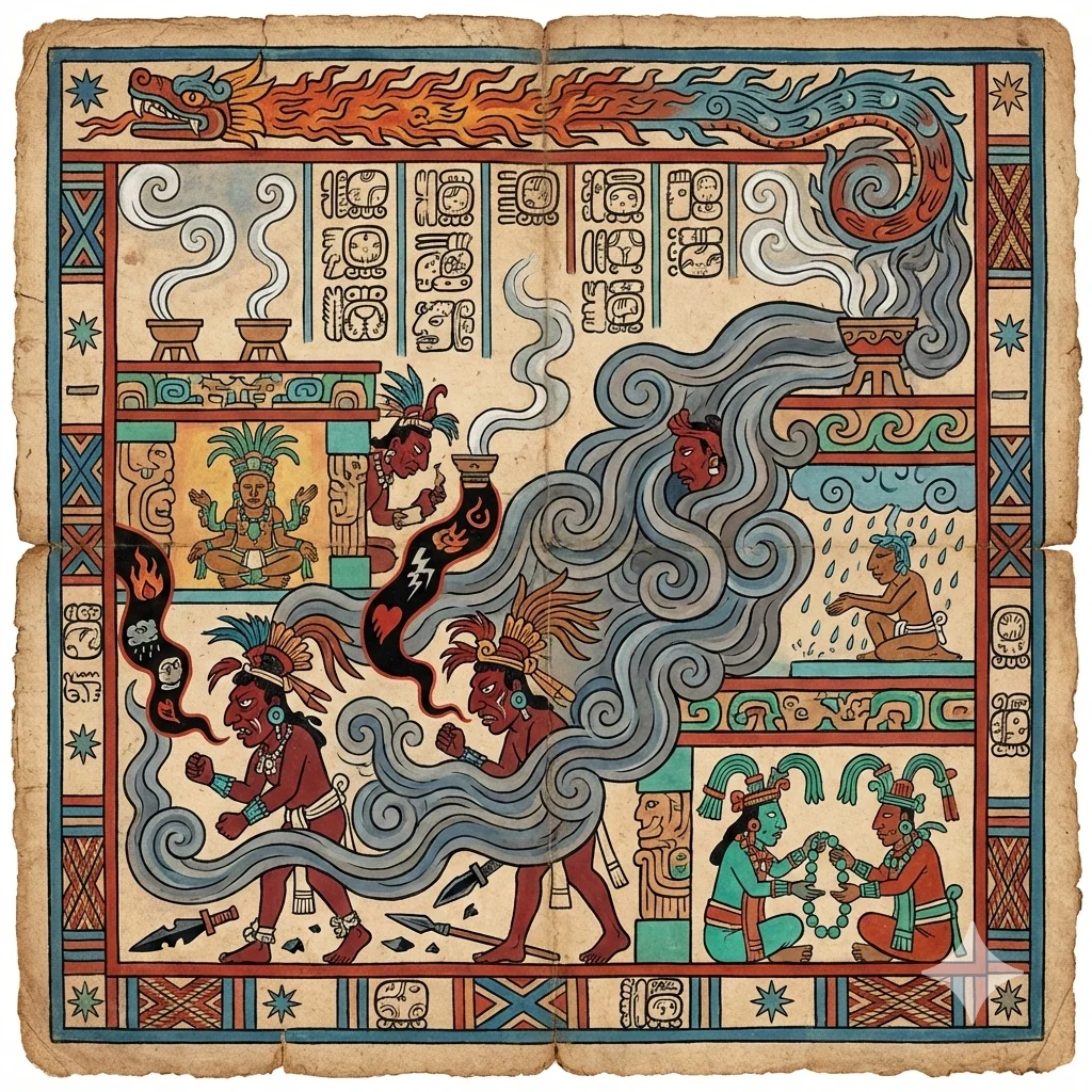 Maya manuscript of Purgatory based on Dante's Purgatory picture 6 of 10