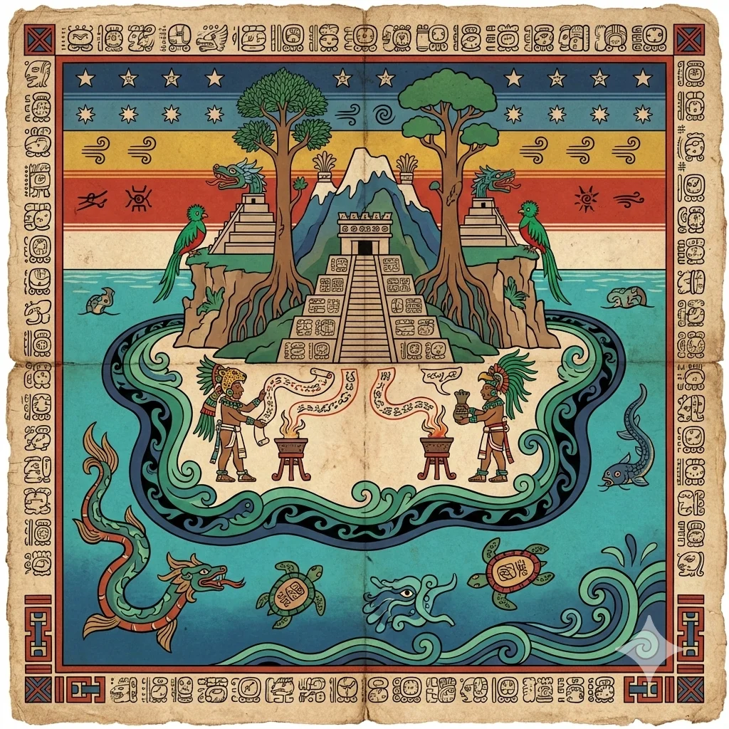 Maya manuscript of Purgatory based on Dante's Purgatory picture 9 of 10