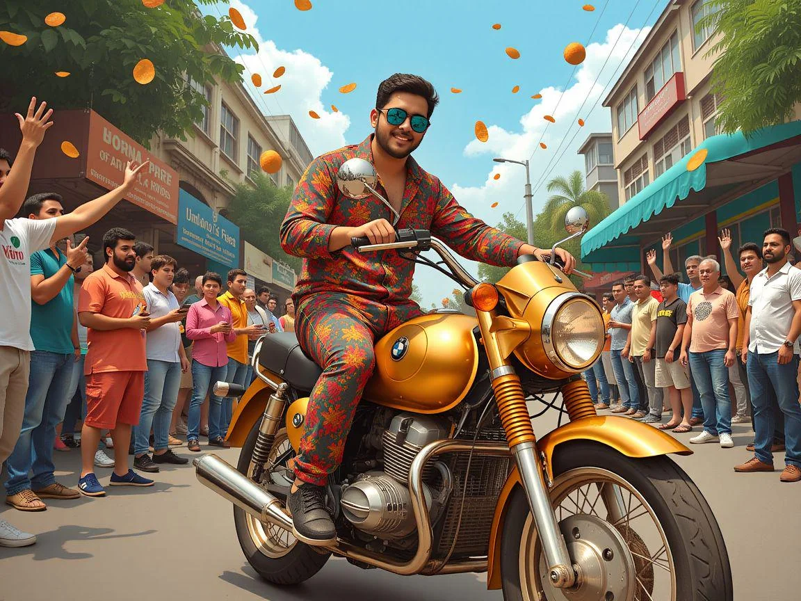 A certain party-loving Cabinet member on his gold BMW picture 1 of 1