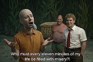 I asked chat gtp to make this scene from spongebob into real people'