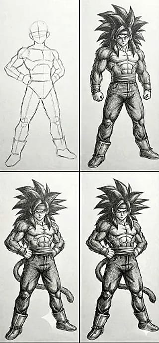 Used AI to bring my custom SSJ4 concept to life—what should his name be?'