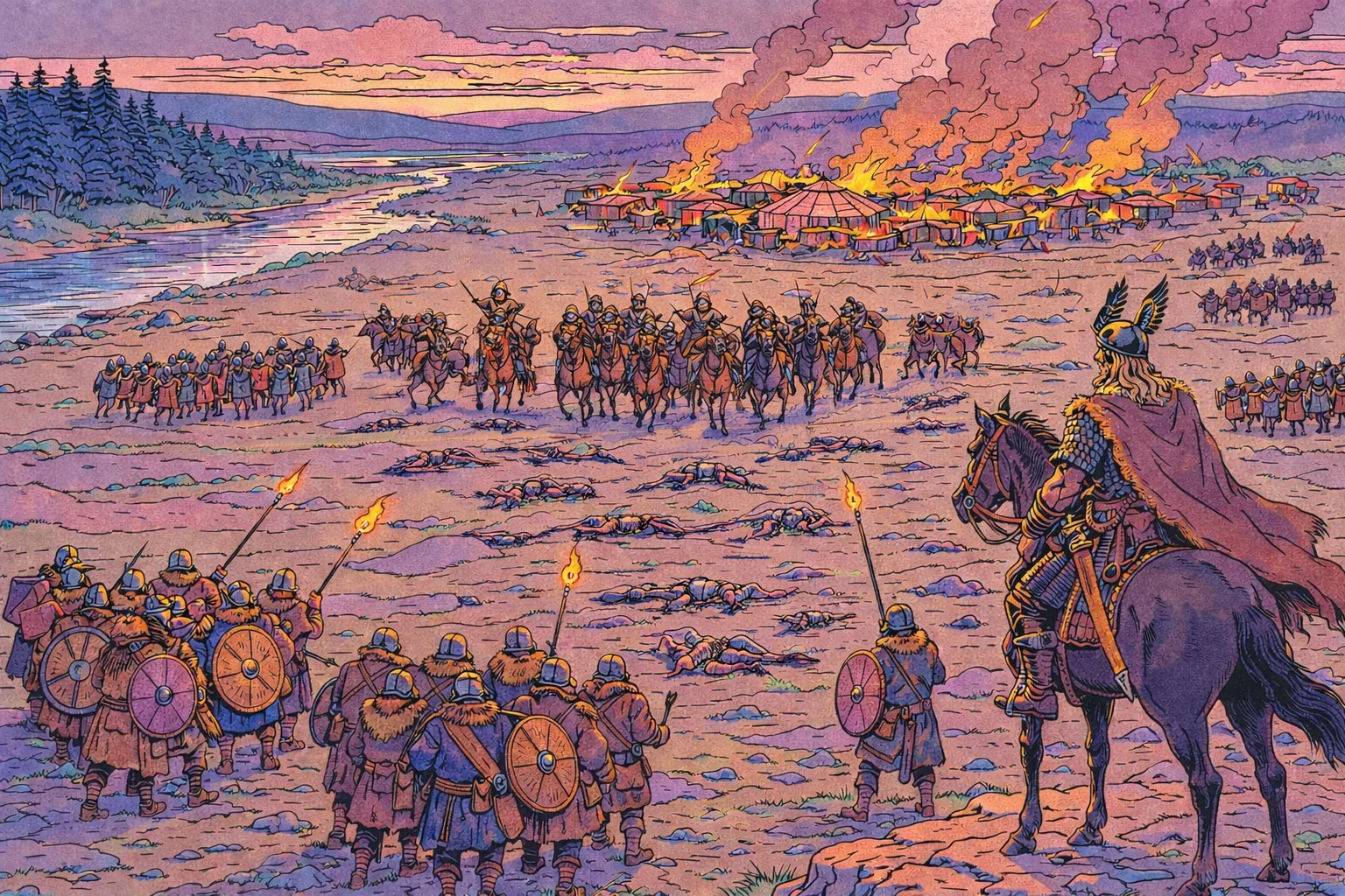 A fanciful rendition of the final of the Batlle of Nedao 454 CE picture 1 of 1