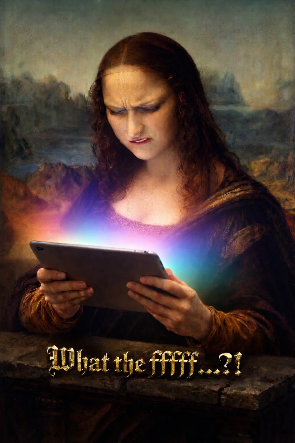 What did Mona Lisa see on that bright flashing screen? picture 1 of 1