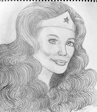 Wonder woman after original drawing'