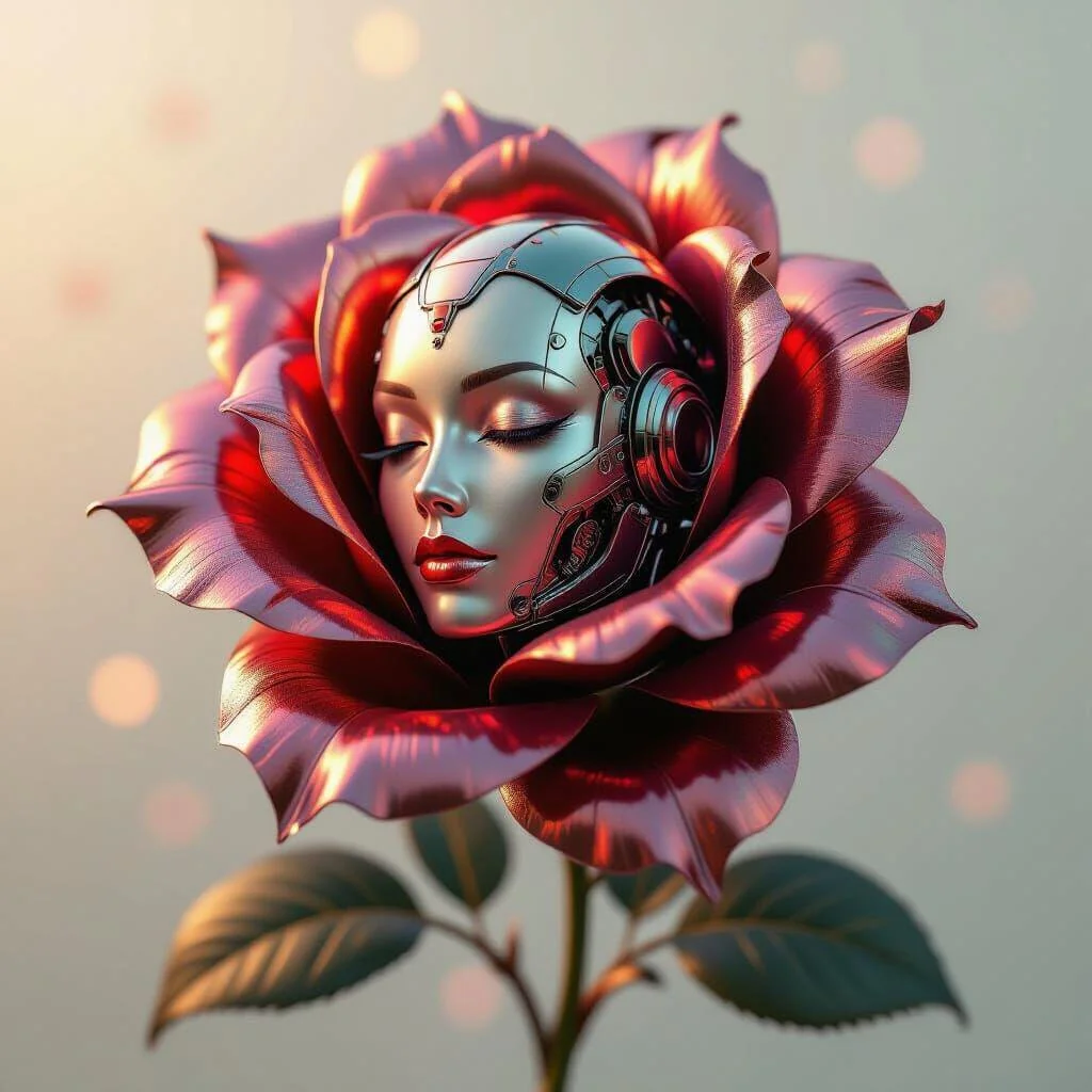 Romantic metalic rose picture 1 of 1