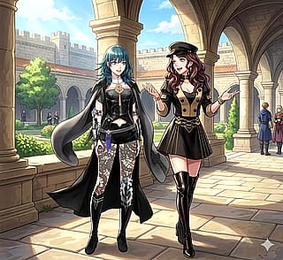 Fire Emblem Three Houses Byleth x Dorothea art'