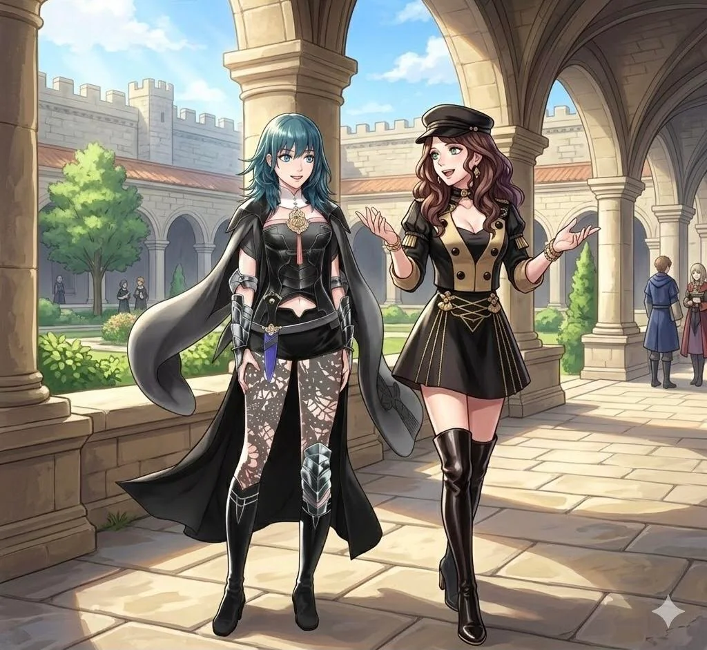 Fire Emblem Three Houses Byleth x Dorothea art picture 1 of 7