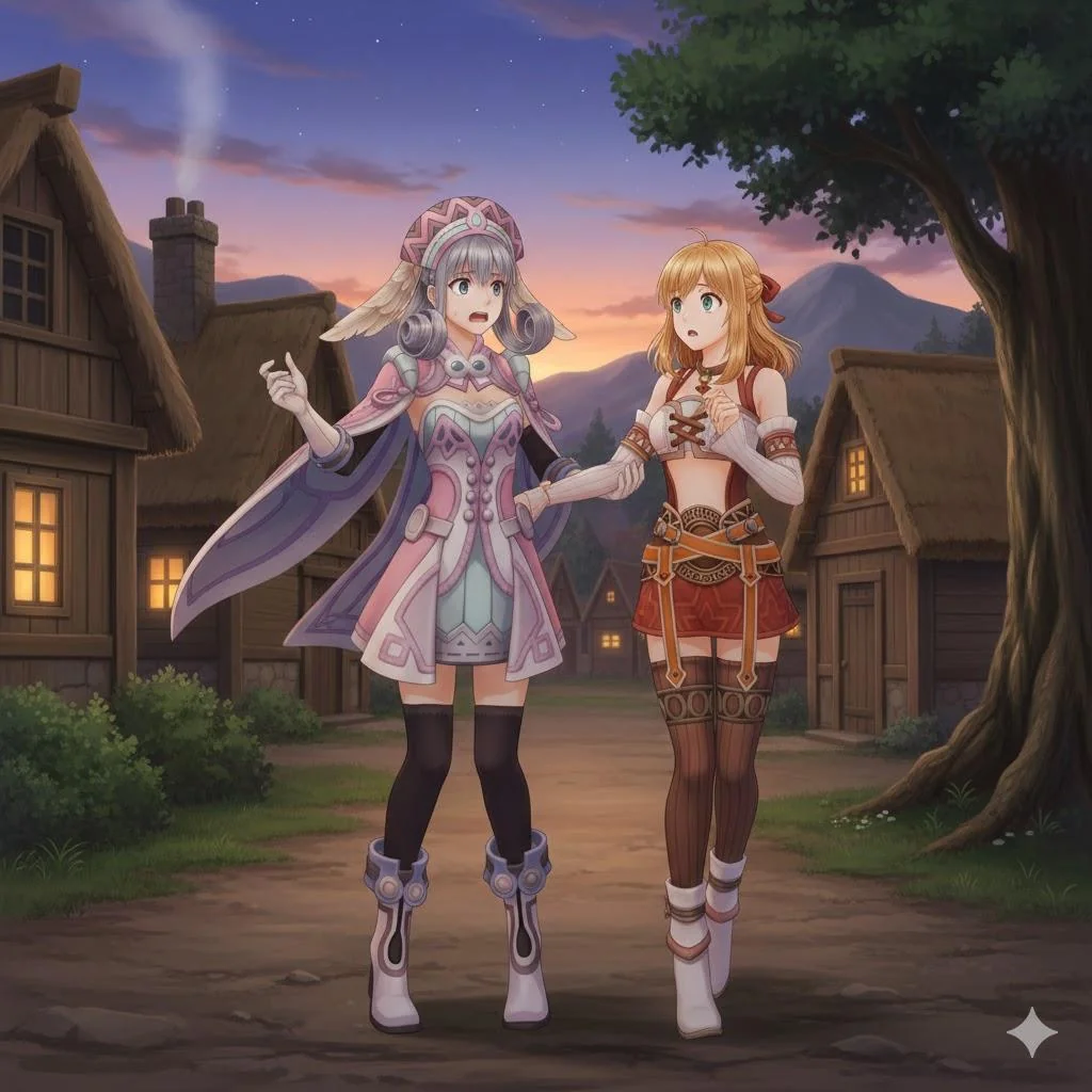 Xenoblade Chronicles Fiora and Melia art picture 3 of 9