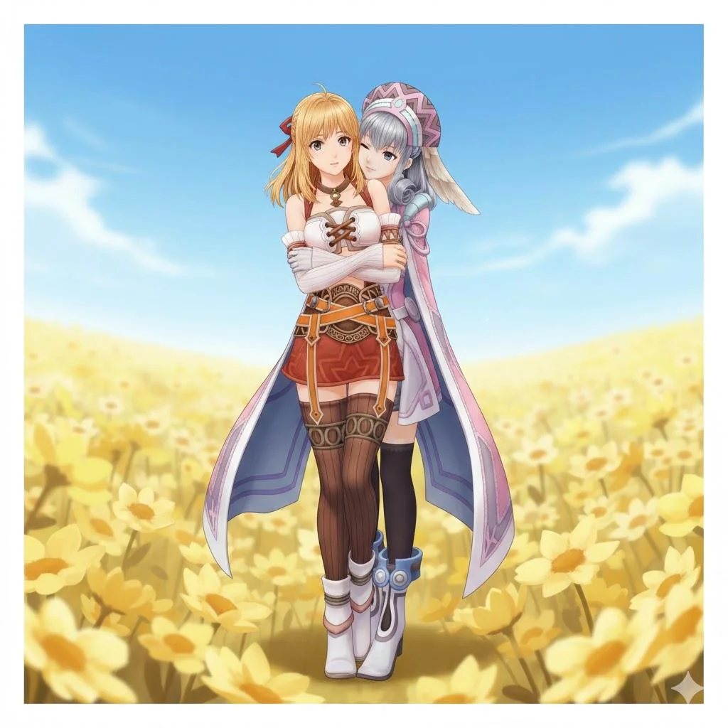 Xenoblade Chronicles Fiora and Melia art picture 6 of 9