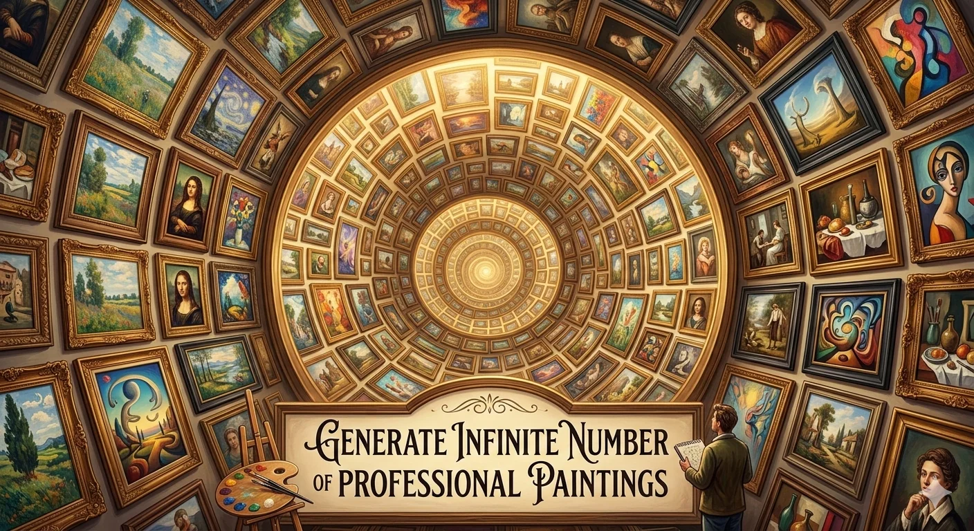 "Generate infinite number of professional paintings. Add this prompt text to the image." - Nano Banana 2 picture 1 of 1