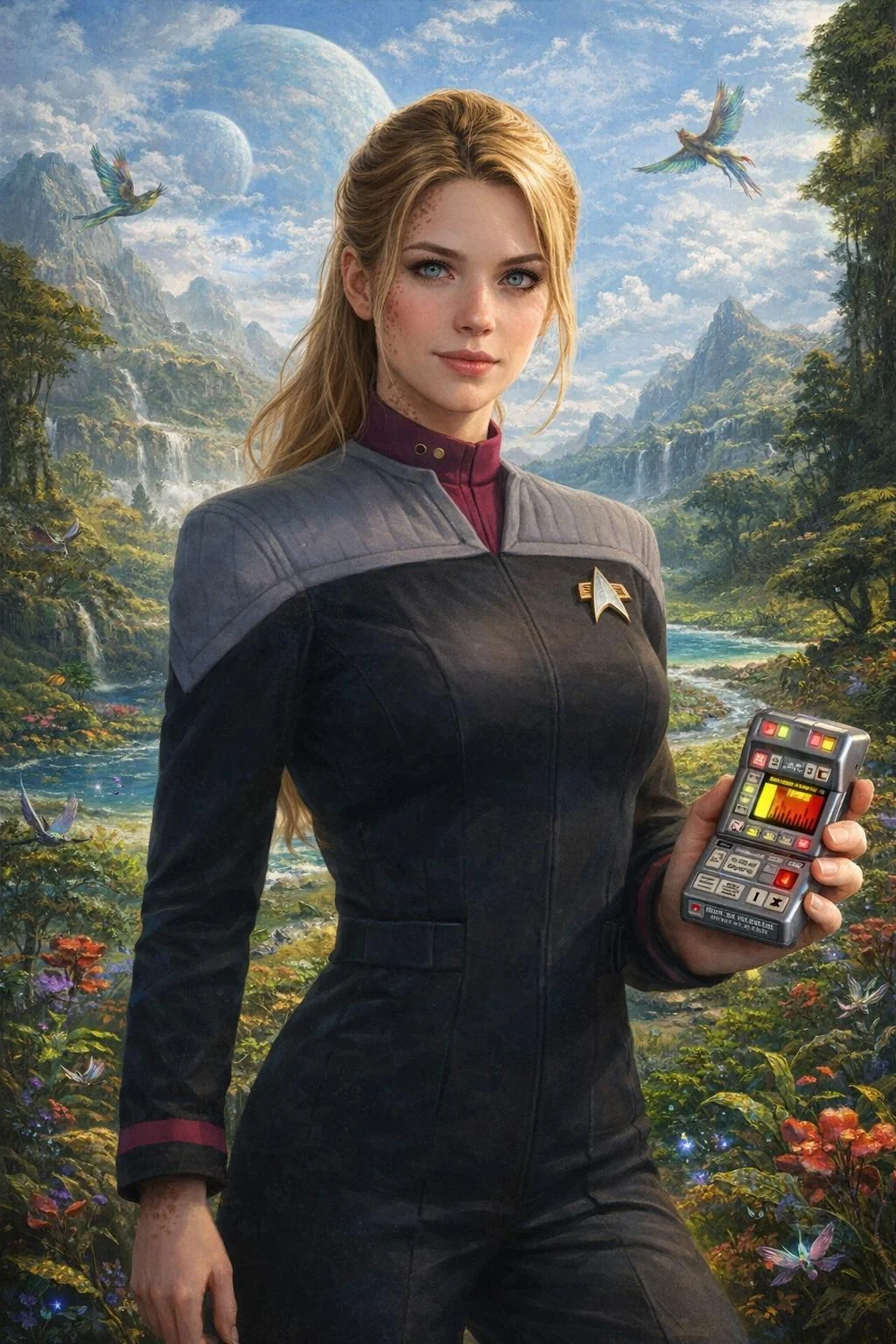 Trill Starfleet officer on a lush new discovered M-class planet picture 1 of 1