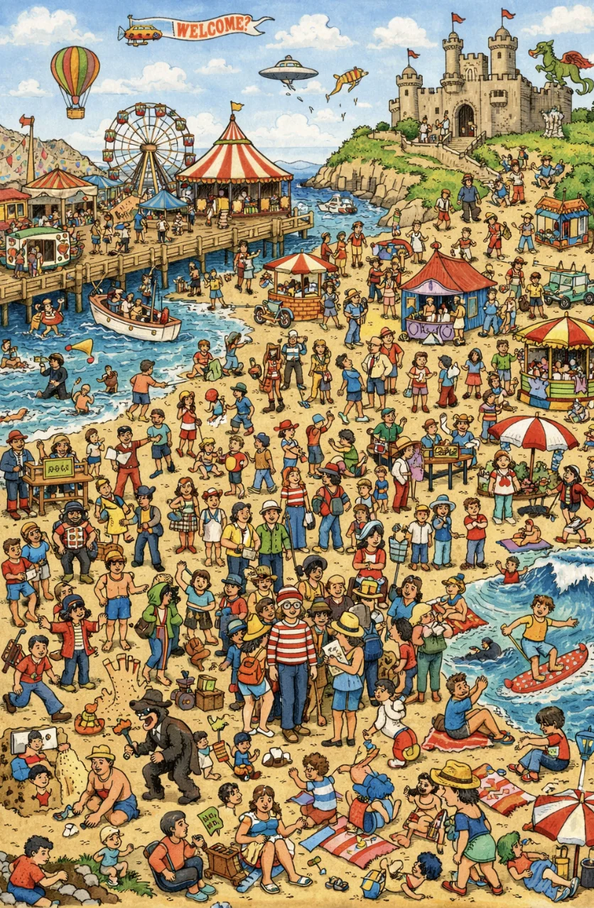 asked ai to make a wheres waldo picture 1 of 1