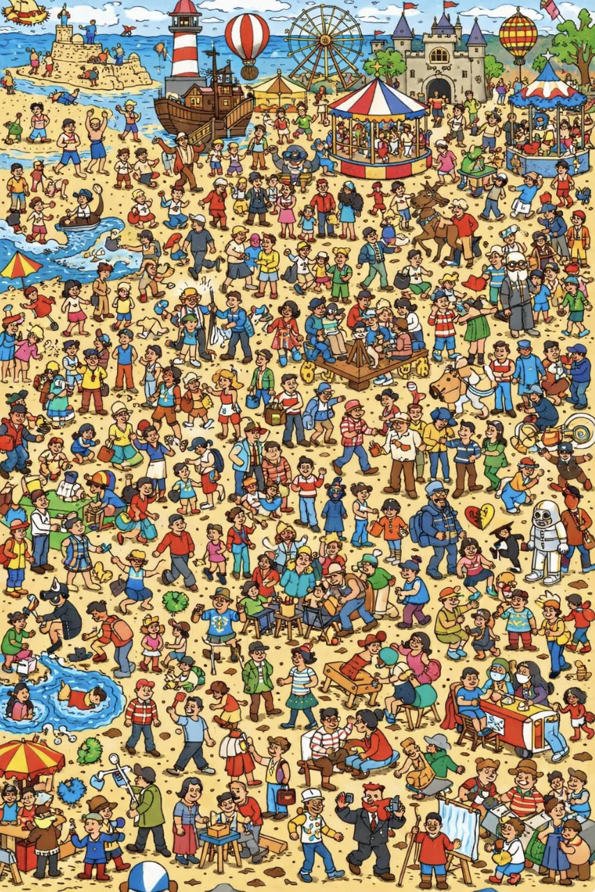 asked ai to make a wheres waldo picture 1 of 1