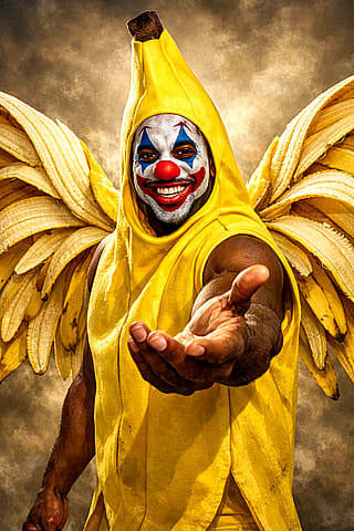 Bananaman died for your sins'