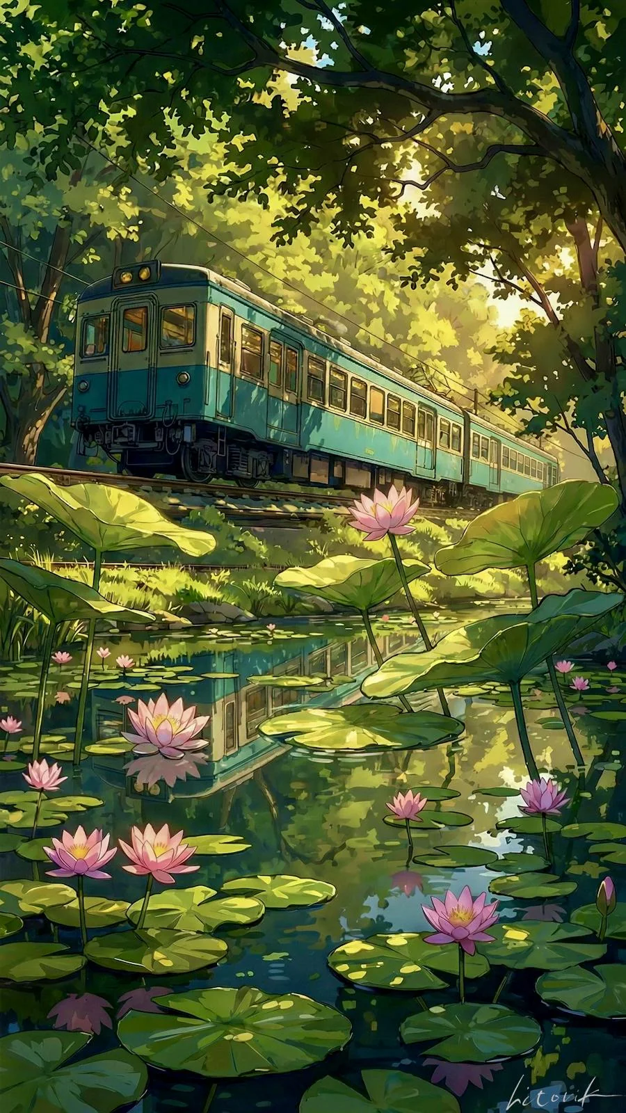 Summer Shadows Along the Tracks / Phone Wallpaper Archives picture 1 of 1