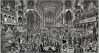 Asked AI to make a black-and-white Goth version of Waldo'