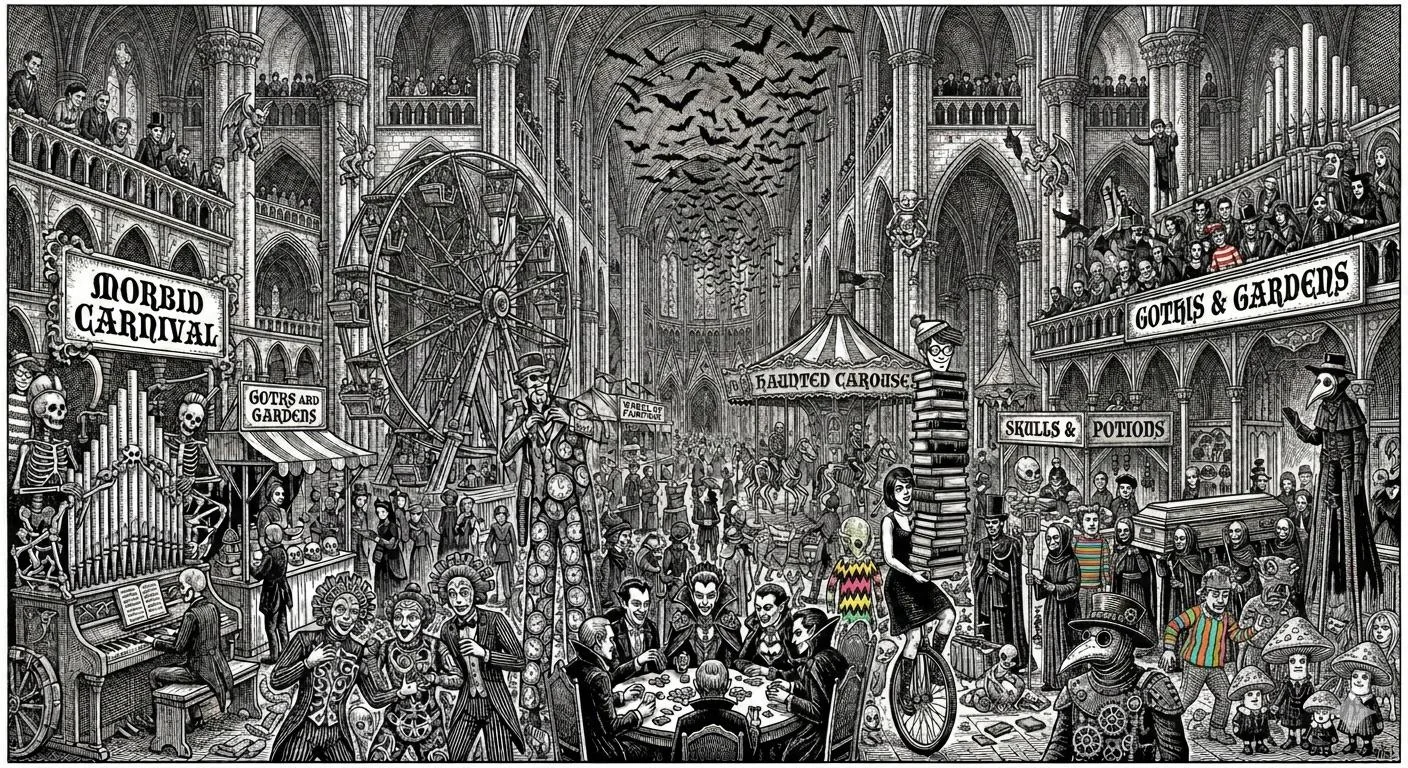 Asked AI to make a black-and-white Goth version of Waldo picture 1 of 1