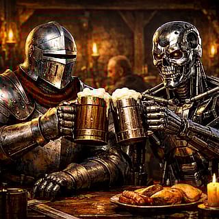 Medieval Tavern: Two Iron Warriors (Fan Art / Parody)'