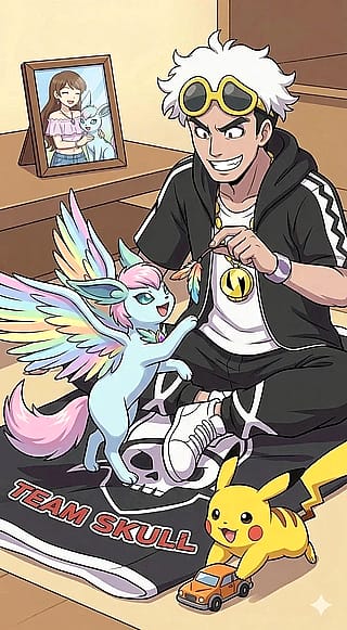 Guzma is Poke-Sitting Auroreon and Chupi'