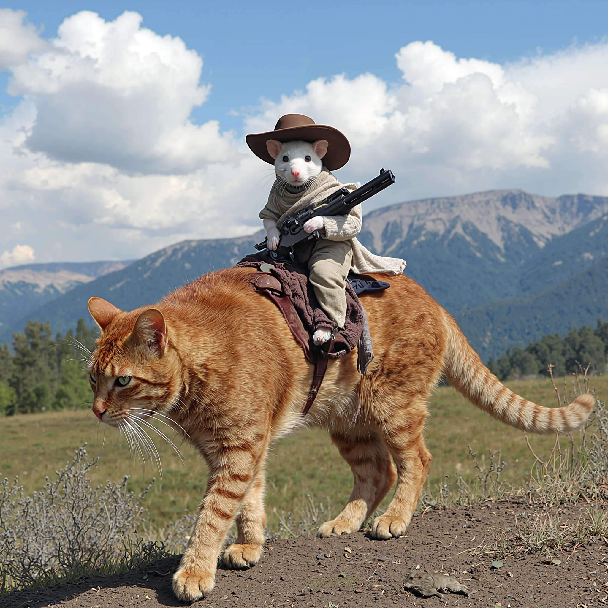 Cowboy mice riding cats picture 4 of 6