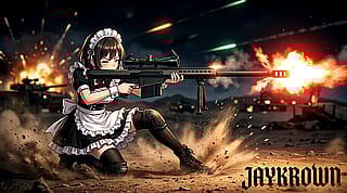 Maid on clean up duty'